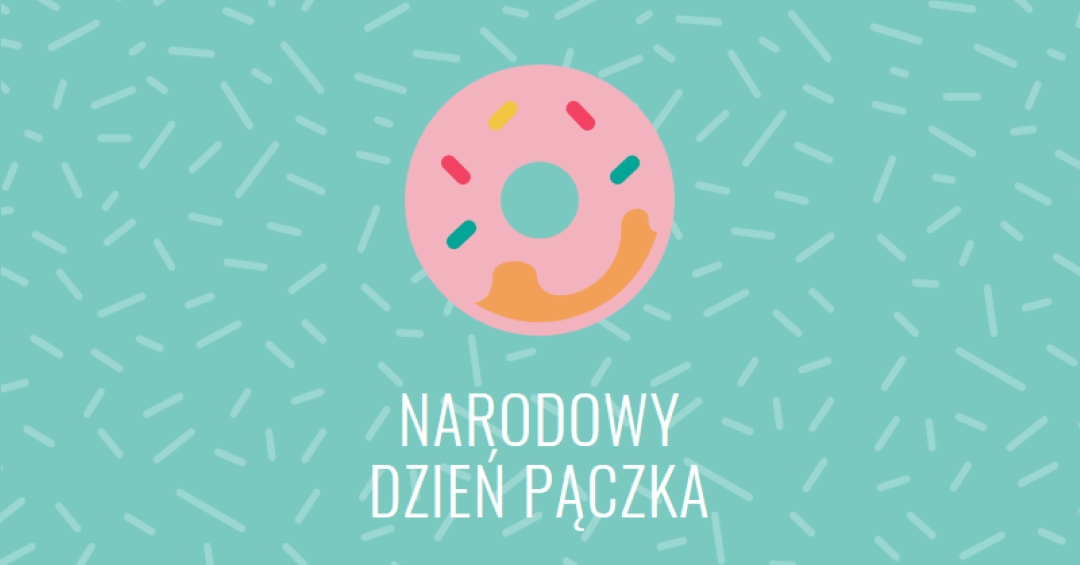 Yum it's National Donut Day blue modern-simple