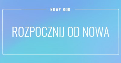 Rozpoczęcie od nowa blue modern-bold