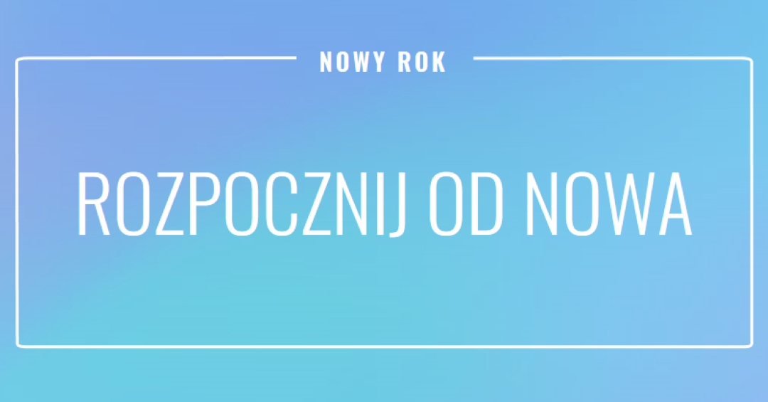 Rozpoczęcie od nowa blue modern-bold