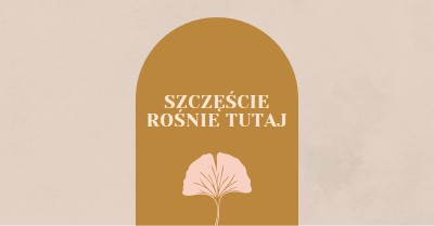 Szczęście rośnie tutaj gray organic-boho