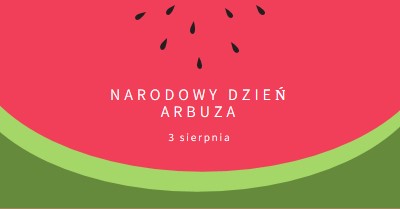 Narodowy Dzień Arbuza pink modern-simple