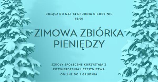 Zimowa kraina czarów blue modern-simple