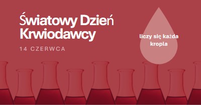 Światowy Dzień Krwiodawcy red modern-bold