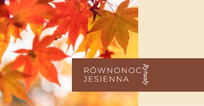 Równonoc jesienna orange modern-simple