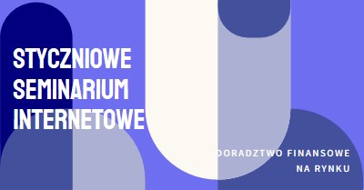 Styczniowe seminarium internetowe blue modern-bold