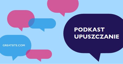 Podkast upuszcza się teraz blue modern-color-block