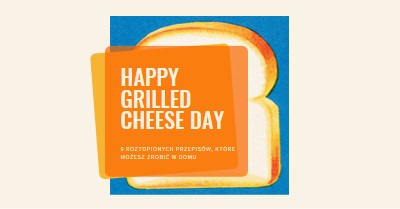 Happy Grilled Cheese Day orange modern-bold