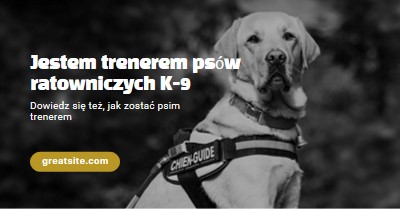 Jestem trenerem psów ratowniczych black modern-simple