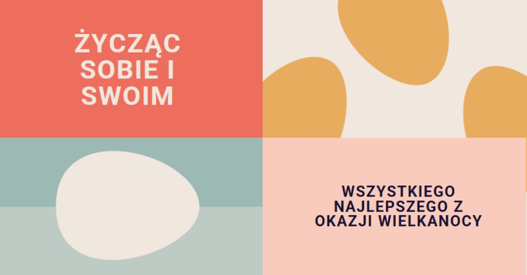 Szczęśliwa Wielkanoc dla Ciebie i Twojej orange modern-color-block