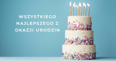 Tort urodzinowy blue modern-simple