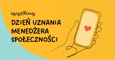 Oto informacje dla menedżerów społeczności yellow whimsical-line