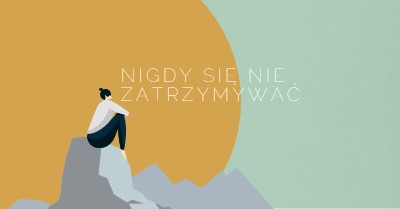 Wspinaj się po każdej górze green modern-simple