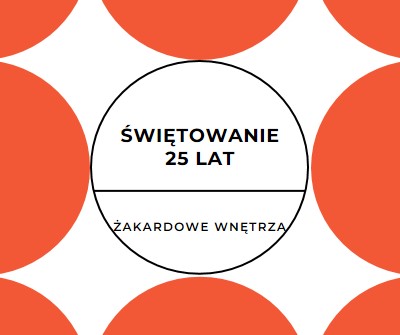 Świętowanie 25 lat orange modern-geometric-&-linear