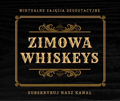 Zimowe whiskeys black vintage-retro