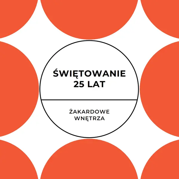 Świętowanie 25 lat orange modern-geometric-&-linear