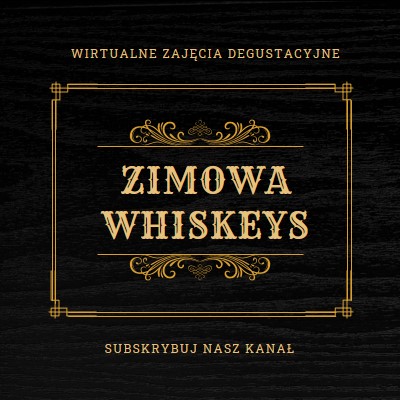 Zimowe whiskeys black vintage-retro