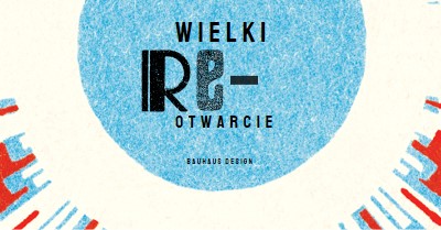 Otwórz ponownie szeroko blue modern-bold