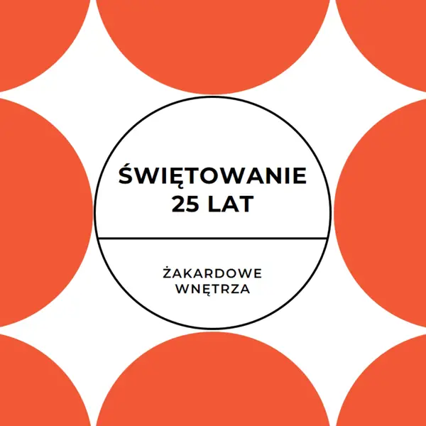Świętowanie 25 lat orange modern-geometric-&-linear