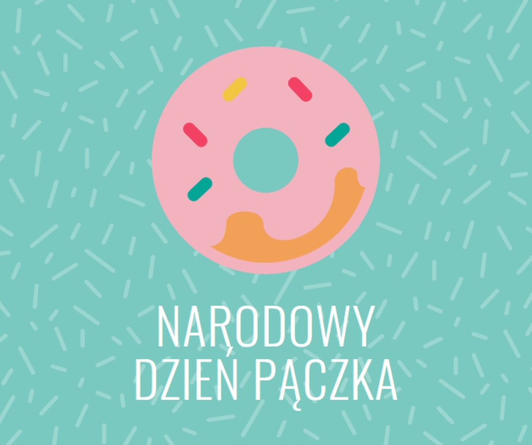 Yum it's National Donut Day blue modern-simple