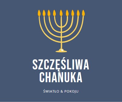 Chanuka Sameach blue modern-simple