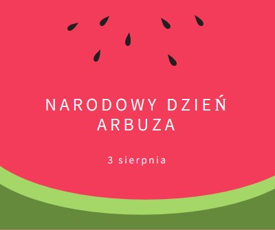 Narodowy Dzień Arbuza pink modern-simple