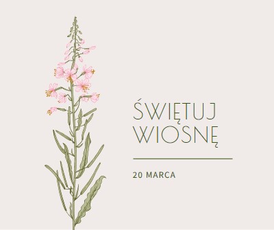 Świętuj wiosnę white vintage-botanical