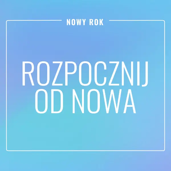 Rozpoczęcie od nowa blue modern-bold