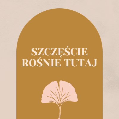 Szczęście rośnie tutaj gray organic-boho