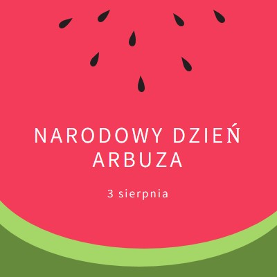 Narodowy Dzień Arbuza pink modern-simple