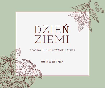 Masz na myśli świat dla mnie green vintage-botanical