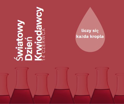 Światowy Dzień Krwiodawcy red modern-bold