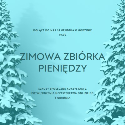 Zimowa kraina czarów blue modern-simple