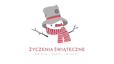 Życzenia bożonarodzeniowe white modern-simple