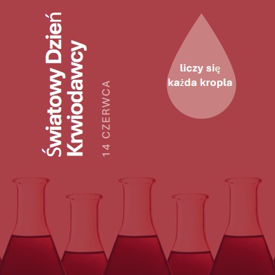 Światowy Dzień Krwiodawcy red modern-bold