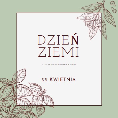 Masz na myśli świat dla mnie green vintage-botanical