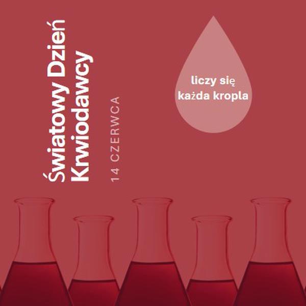 Światowy Dzień Krwiodawcy red modern-bold