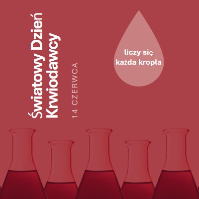 Światowy Dzień Krwiodawcy red modern-bold