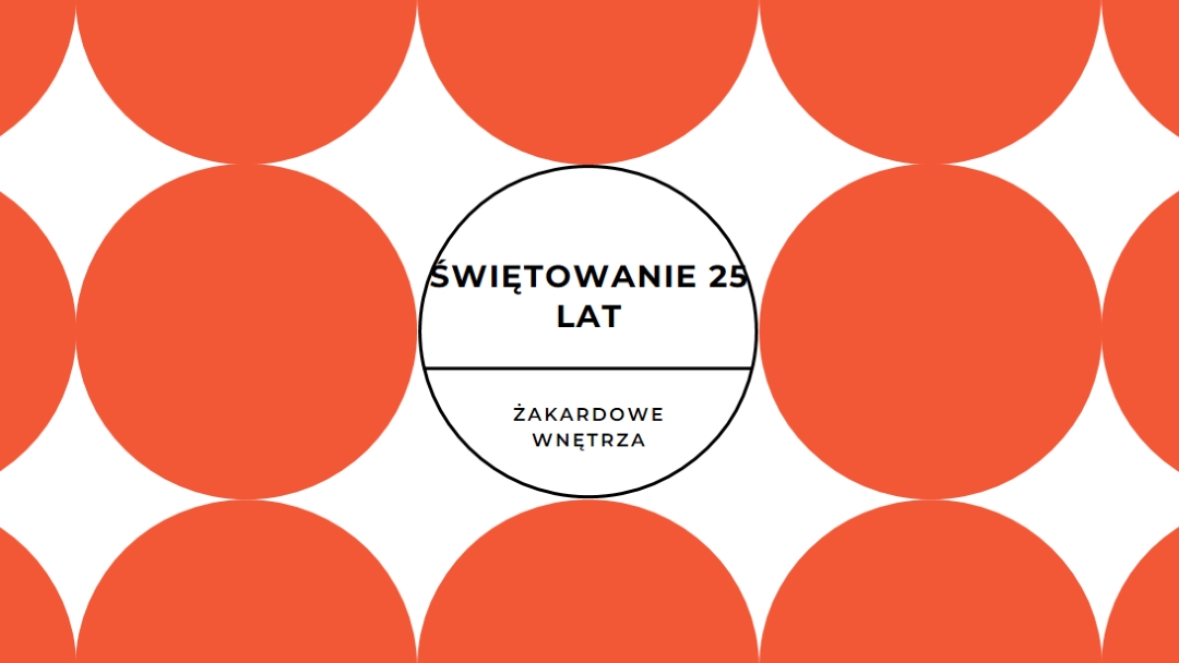 Świętowanie 25 lat orange modern-geometric-&-linear