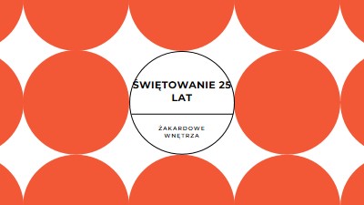 Świętowanie 25 lat orange modern-geometric-&-linear