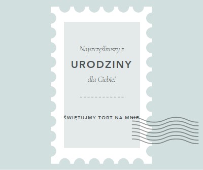 Wspaniałe urodziny blue modern-simple