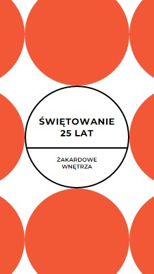 Świętowanie 25 lat orange modern-geometric-&-linear