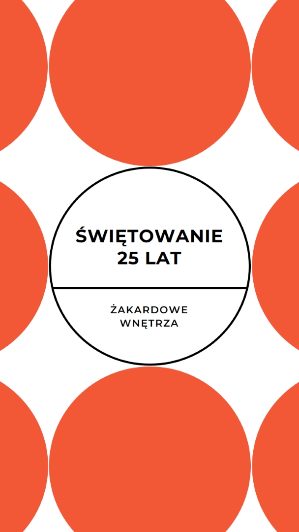 Świętowanie 25 lat orange modern-geometric-&-linear