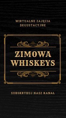 Zimowe whiskeys black vintage-retro
