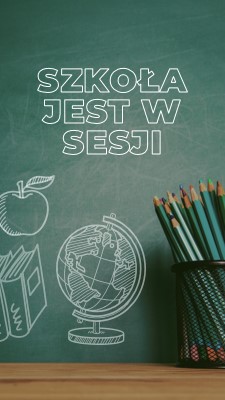 Szkoła jest w sesji green modern-simple