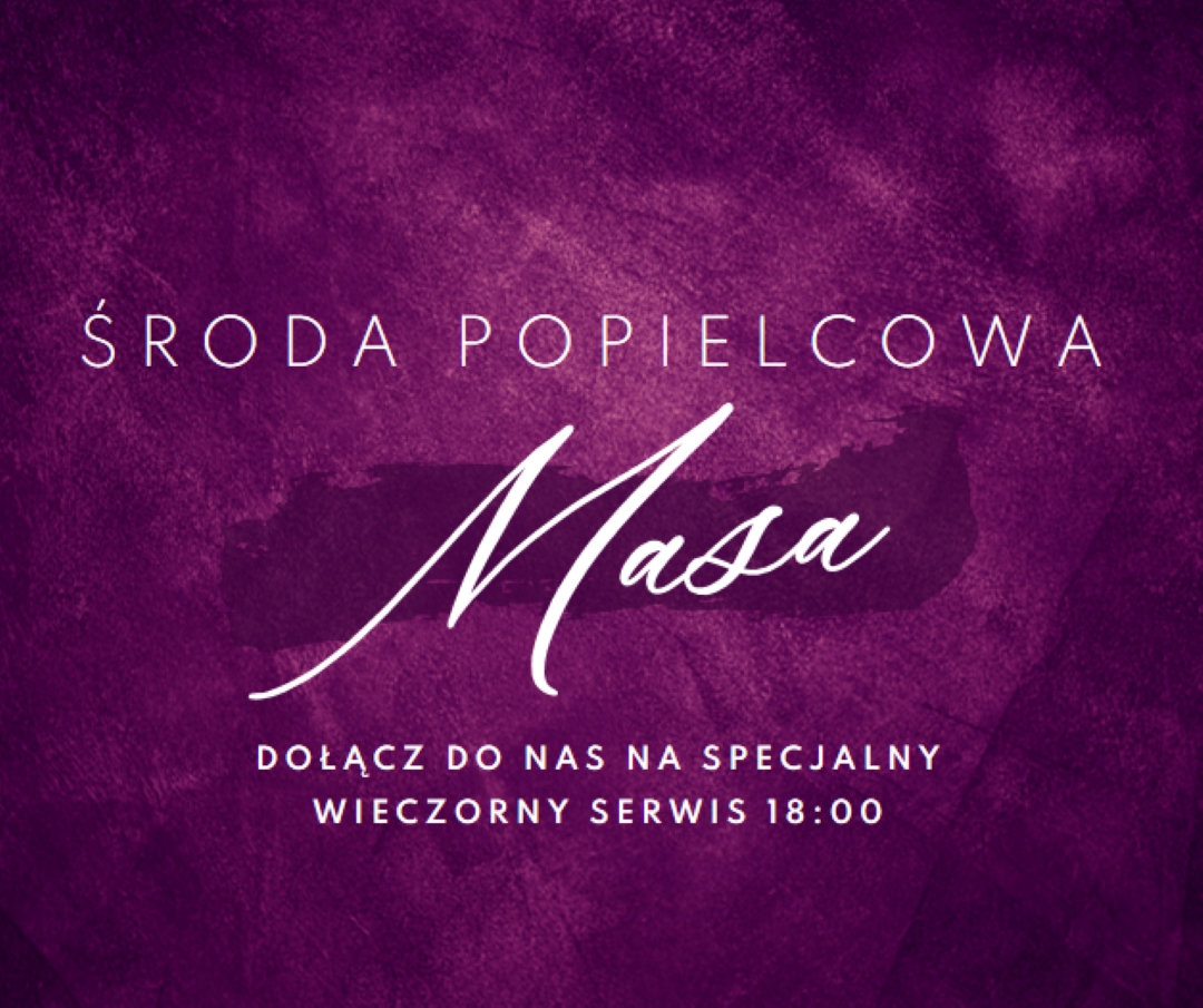 Środa Popielcowa Msza św. purple modern-simple