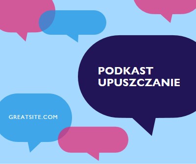 Podkast upuszcza się teraz blue modern-color-block