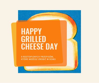 Happy Grilled Cheese Day orange modern-bold