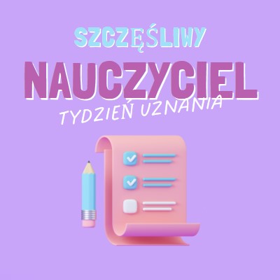 Tydzień uznania dla nauczycieli purple whimsical-color-block