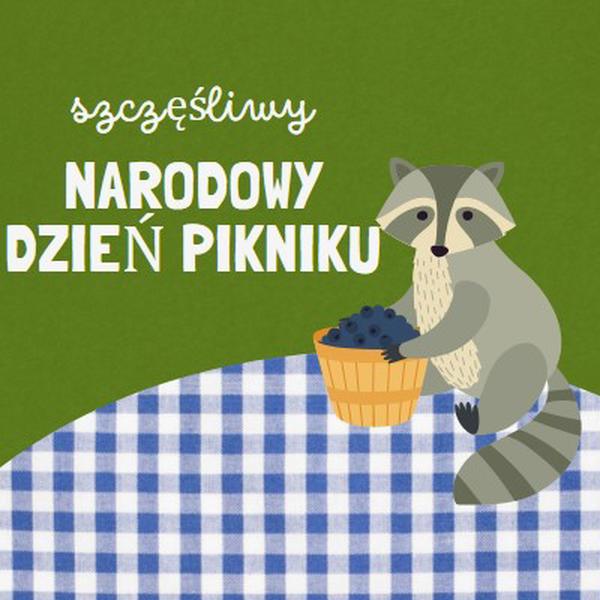 Szczęśliwego Narodowego Dnia Pikniku green whimsical-color-block