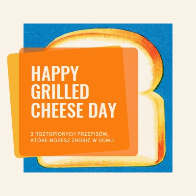 Happy Grilled Cheese Day orange modern-bold